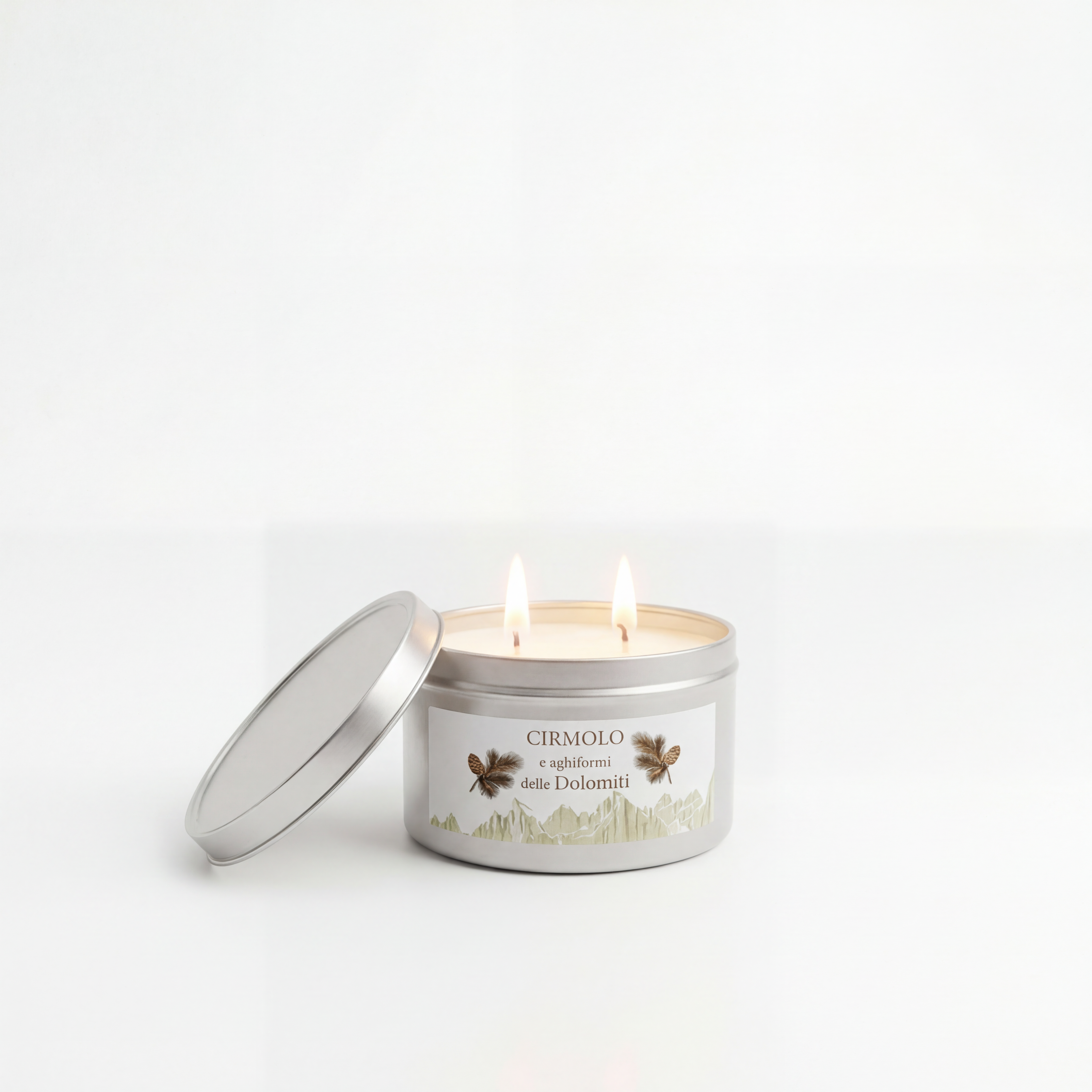 Handgefertigte Dolomit-Zypressenkerze – 200 g Sojawachs