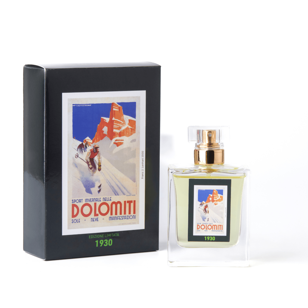 Eau de parfum 1930 Eleganza Tabaccata Dolomiti con confezione illustrata vintage