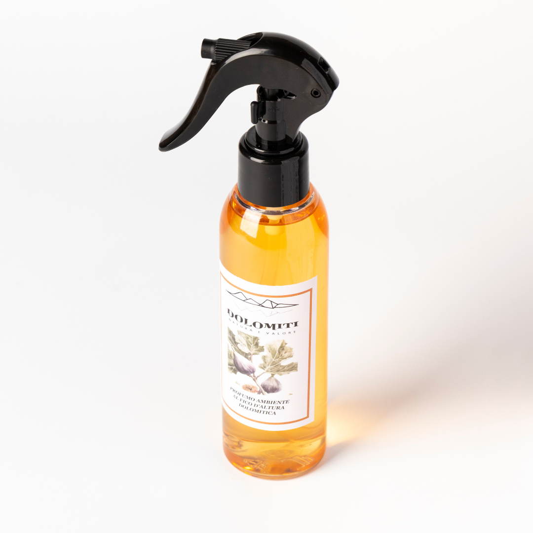 Flacone dello spray al fico dolomitico con fragranza ambrata